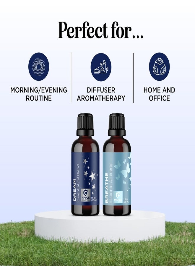 Maple Holistics Aromatherapy Essential Oil Blends for Diffusers - Diffuser Essential Oil Set with Dream Essential Oil Blend and Breathe Essential Oil Blend - 100% Pure Must Have Aromatherapy Oils - 1 Fl Oz Each - Image 2